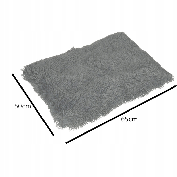 Лежанка для собак та котів - м'який послів 65 см, сірий