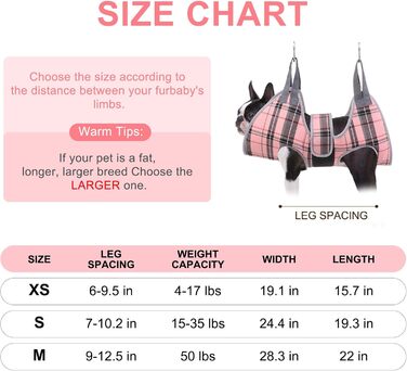 Гамак для грумінгу собак BeautyZoo з регульованою шлейкою та сталевим гребінцем, фіксатор для догляду за тваринами для підстригання нігтів та стрижки, ідеальний гамак для собак для безпечного та безстресового догляду XS (відстань між ногами: 1.8-2.4 м / М