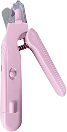 Електричний триммер для собак та котів 2-в-1 з LED-підсвічуванням | Безпечна насадка, акумуляторний, для маленьких, середніх та великих тварин, зелений (рожевий)