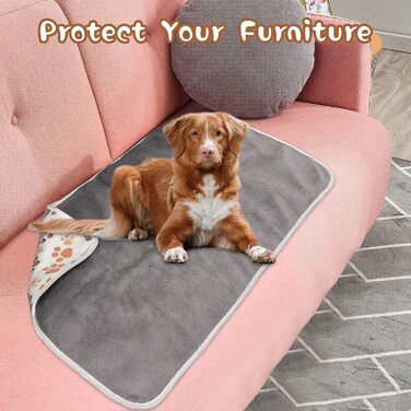 Водонепроникні ковдри для собак YUEPET, 2 шт., 76,2 x 60,9 см (30'x20'), фліс, фланель, для ліжка, дивана, захист від бруду