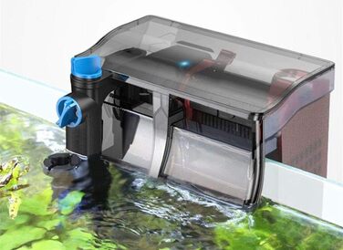 Зовнішній акваріумний фільтр AquaOne CBG 800 з УФ-C стерилізатором, навісний, для акваріумів 75-190 л, тиха зовнішня помпа, губчастий фільтр, очищення води