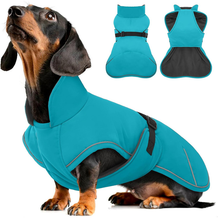 Зимовий теплий одяг для такси (XL), водонепроникний, захист від вітру, для великих собак, з отвором для повідка, куртка для собак - темно-синій XL