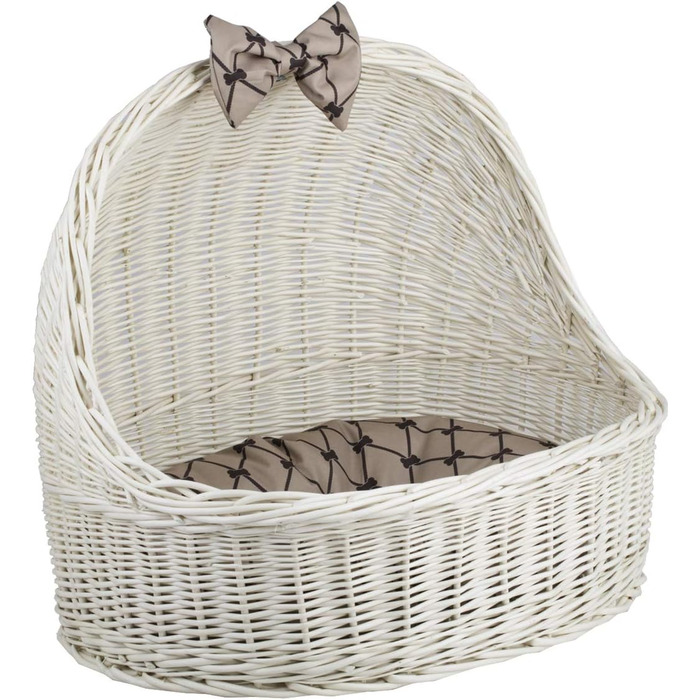 Кремова плетена хатинка для тварин з лози e-wicker24