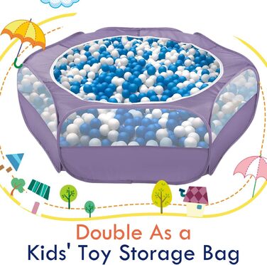 Pawaboo Freigehege для дрібних тварин: водяний, складаний, для кроликів, котів, собак, хом'яків - фіолетовий