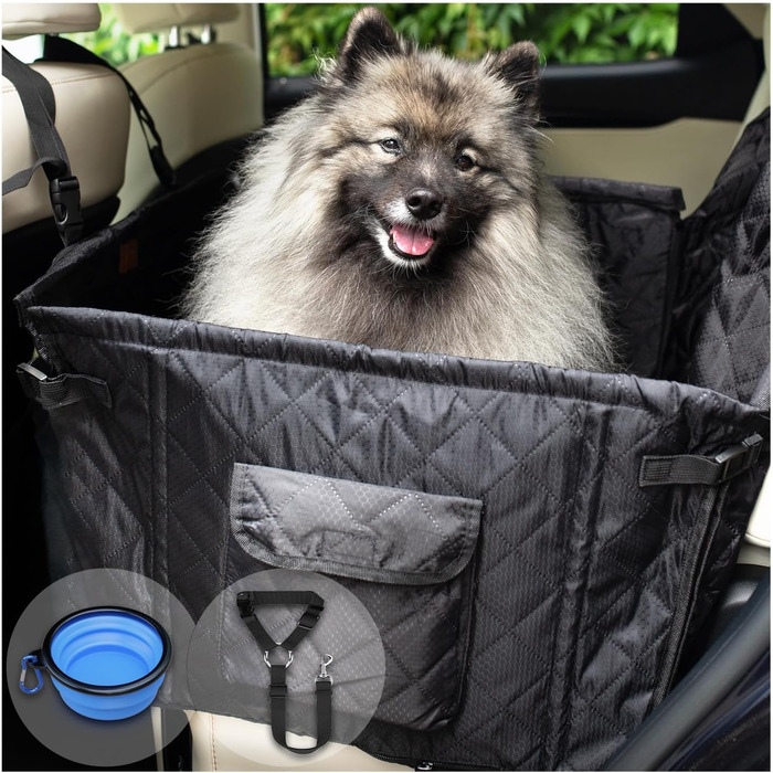 Автокрісло для собак PETPROVED - водонепроникний кошик для середніх собак, 21 кг, 75x58x36 см