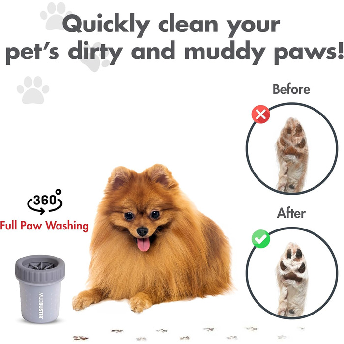 Очисник для лап собак Dexas MudBuster, великий, сірий