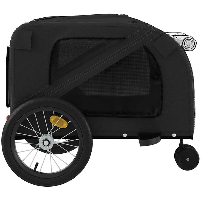 Причіп для велосипеда для собак, чорний, Oxford-Gewebe та залізо, LH89839