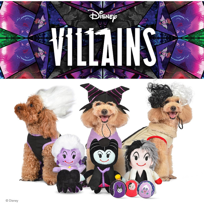 Костюм для собак Disney Cruella з колекції Halloween - середній розмір, офіційний ліцензований костюм Disney, бежевий