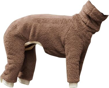 Піжама для собак з високим коміром: теплий флісовий комбінезон для Віппетів та Афганських Віндхундів, затишна піжама для домашніх тварин (A,M)