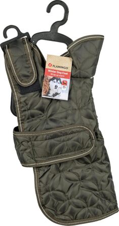 Шлейка для собак Flaingo Hundeantel Winter Ushi, хакі, XS: тепла, водонепроникна, з флісовою підкладкою та світловідбиваючими елементами