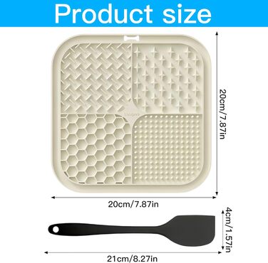 Килимок для собак з присосками, 2 шт. (бежевий + сірий) - для грумінгу, тренувань та купання