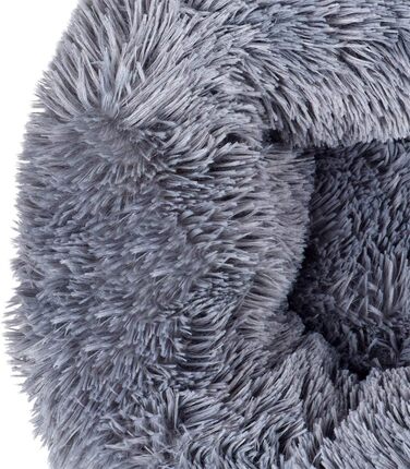 Квіткове ліжко для котів Queta: м'яке, зручне ліжко для котів та маленьких собак (50 см, сірий)