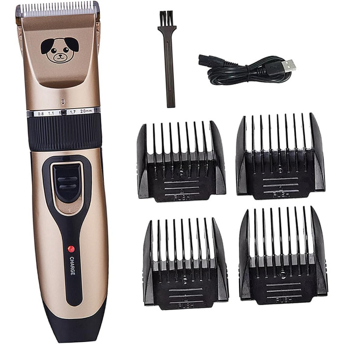 Машинка для стрижки шерсті собак Tierhaarschneidemaschine з керамічним лезом, тиха та потужна, для м'якої стрижки без пошкоджень шкіри