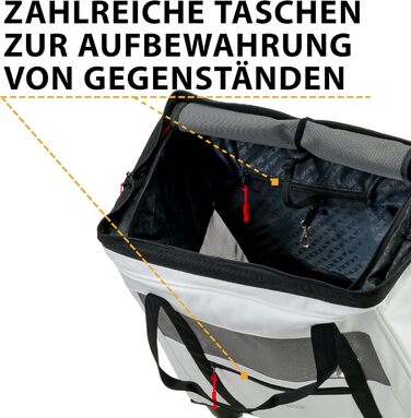 Транспортна переноска для собак та котів Ferplast Voyager Trolley, біла, з висувним ручками та колесами, до 15 кг, 46 x 26 x 48 см