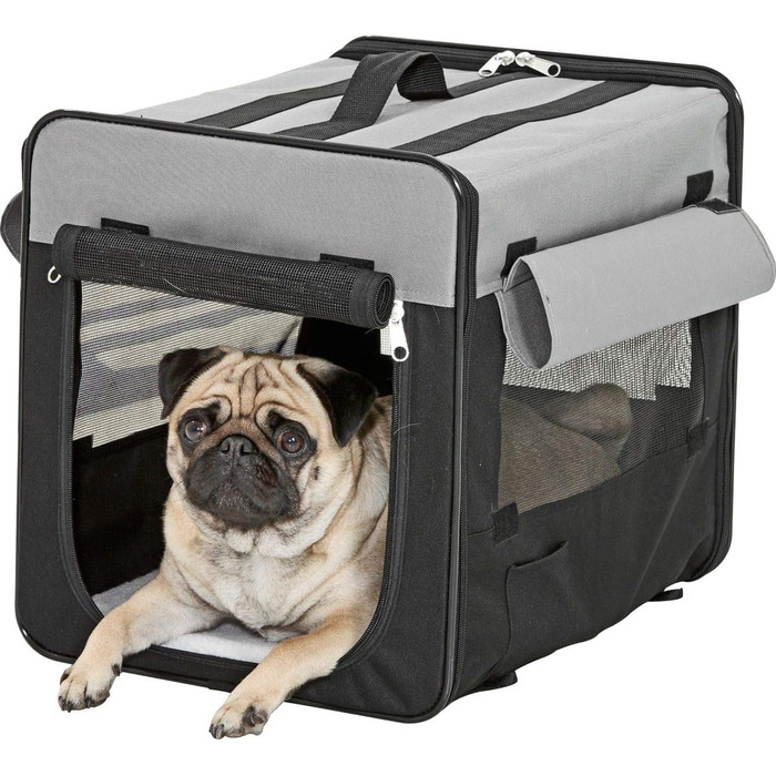 Клітка для собак Karlie Smart Top Plus L, 94×56×71 см, чорна/сіра