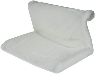 Килимок-грілка для котів Fyeme: м'який, плюшевий, для підвішування на радіатор, з металевим каркасом, складаний, для всіх стандартних радіаторів (білий)