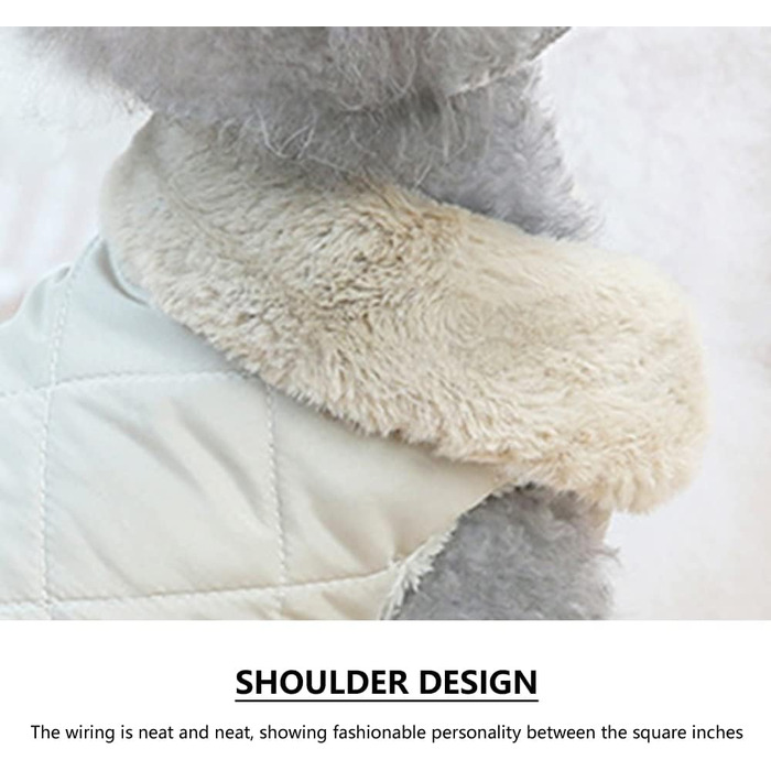 Зимовий одяг для собак: теплий водонепроникний зимовий одяг для собак з флісу, жилет для собак та котів (XXL, бежевий)