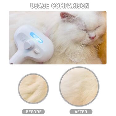3 в 1 Парова щітка для котів та собак - видалення шерсті, зволоження, боротьба з випаданням. Підходить для довгої та короткої шерсті.