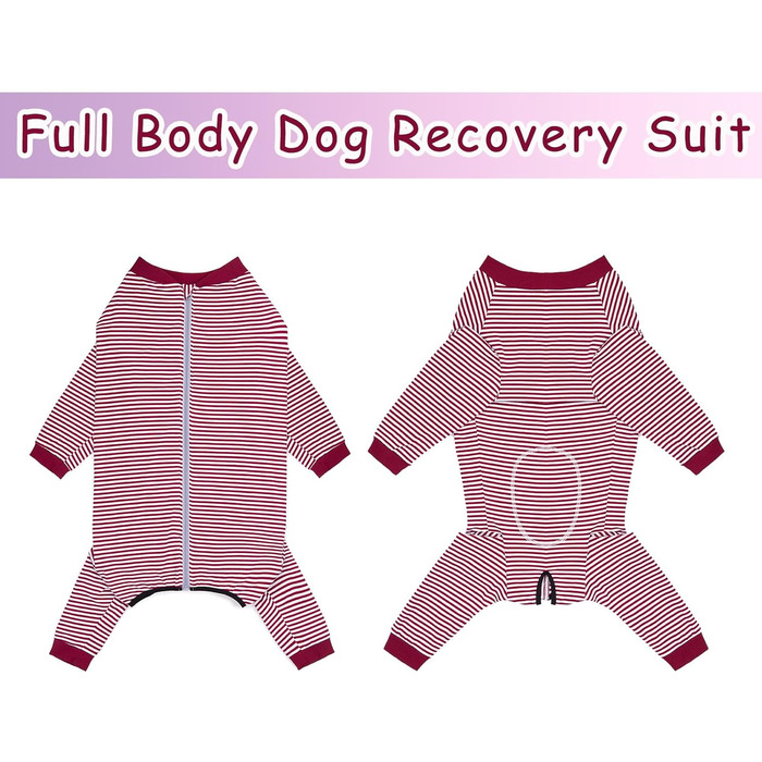 Тіло для собак після операції (2XL, червоний) - захист від лизання, альтернатива комірцю, для великих та середніх собак