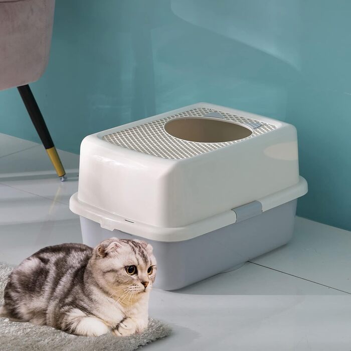 Туалет для котів Smart Paws з кришкою, закритий, контроль запаху, легке очищення, великий для кількох котів