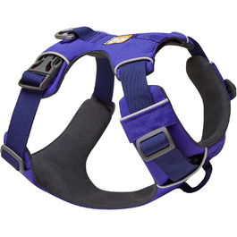 Шлея для собак RUFFWEAR Front Range, світловідбиваюча, з м'якою підкладкою, проти ривків, синя, розмір XS