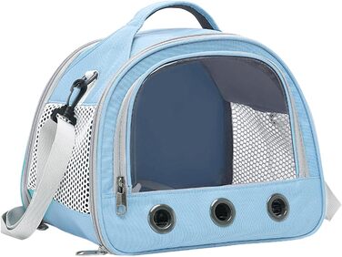 Переносна сумка-переноска для птахів Vogeltransport - Легка, дихаюча сумка для папуг, хом'яків та інших дрібних тварин (Світло-блакитний)