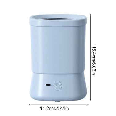 Очисник лап для собак Walopola – портативний скребок для лап з бризкозахистом, 2 швидкості, аксесуар для ванни для лап для кемпінгу, подорожей, пригод, щоденних прогулянок (блакитний)