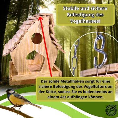 Дім для птахів на балкон: дерев'яний, ручної роботи, для саду та балкону, стійкий до погодних умов