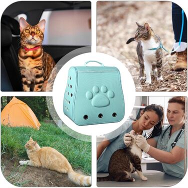 Трансформер для тварин: переноска-рюкзак для котів та маленьких собак (блакитна)