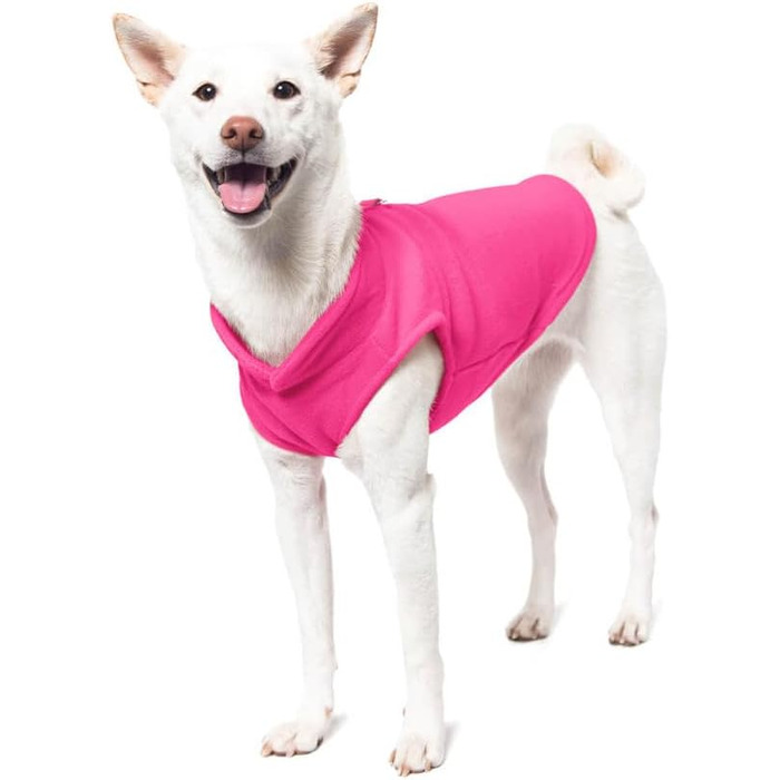 Тепла флісова жилетка для собак Gooby, рожева, розмір L з повідком, зимовий одяг для маленьких собак, хлопчиків та дівчаток