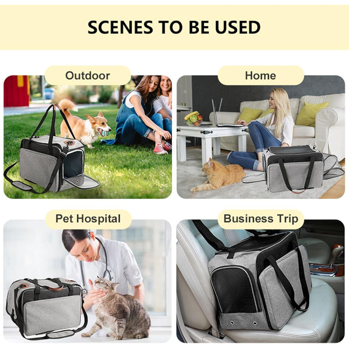 Сучасна переноска для собак та котів, водонепроникна, з регульованим ременем та безпечним кріпленням