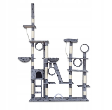 Комплекс для кігтів Bituxx: низька, стельова та висока дряпалки, лежак, килимки для дряпання, стовпчик та вежа (висотою понад 220 см), модель 