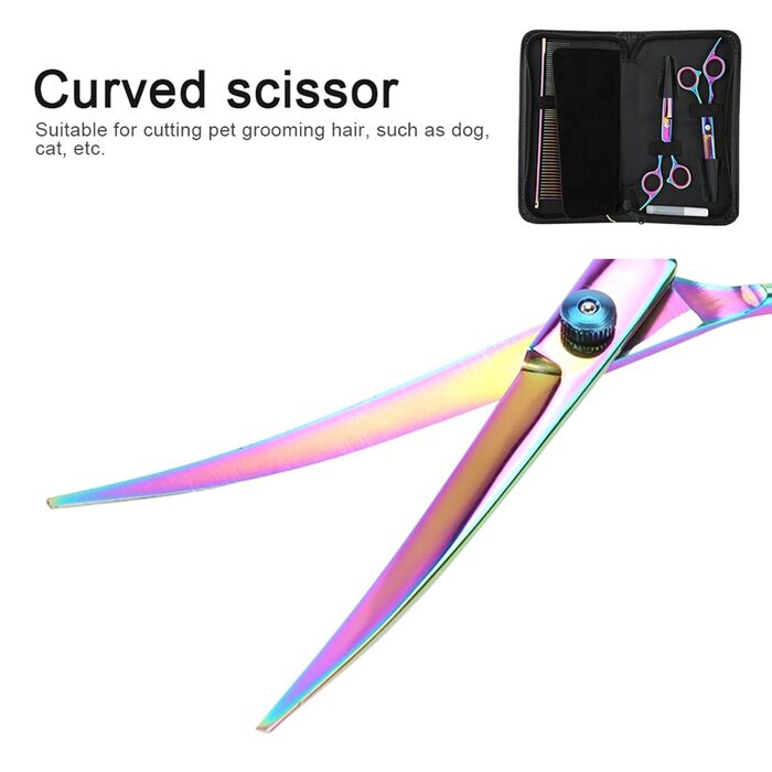 Професійна вигнута сепараторна ножиця для грумінгу собак та інших домашніх тварин