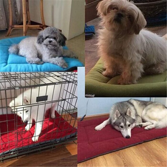 М'яка підстилка для собак та котів з мікроплюшу, червона, розмір L (89x56x4 см)