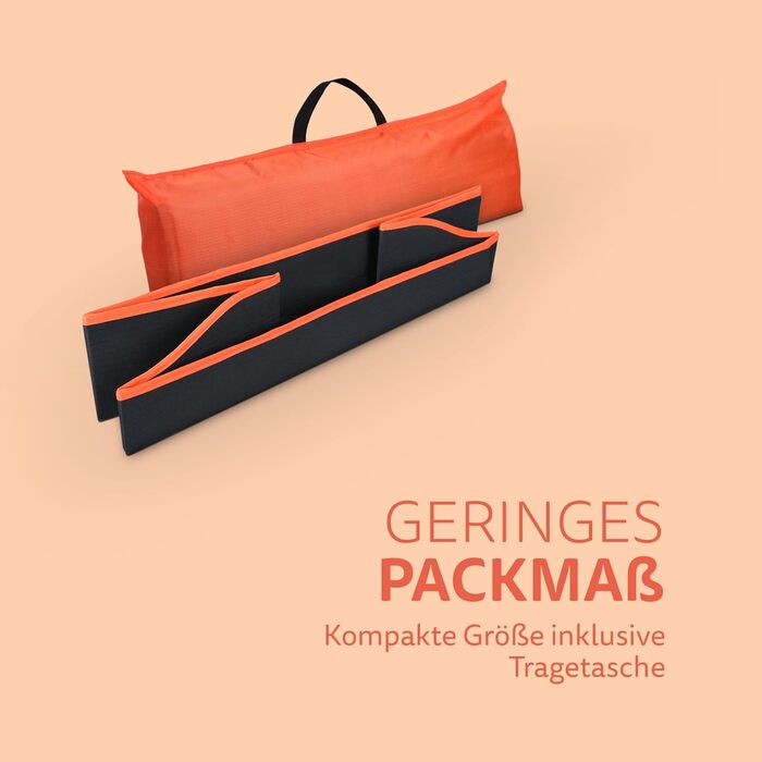 Портативне лежанка для собак та котів Bestlivings - оранжева (80x60 см) - розкладне, для подорожей, зі стабільним каркасом