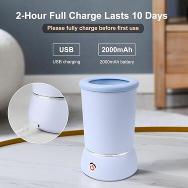 Електричний очищувач лап для домашніх тварин: автоматичний мийний набір з акумулятором, м'яка силіконова щітка для собак та котів. Білий