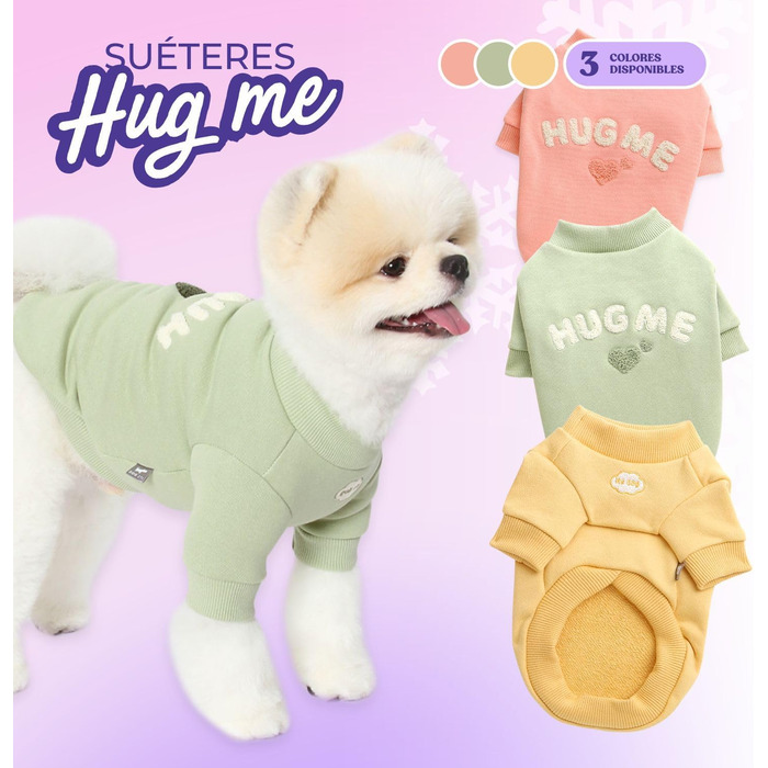 Світшот для собак маленьких порід Its Dog & Kangachi 'Hug Me', 100% органічна бавовна, колір м'ятний, розмір M