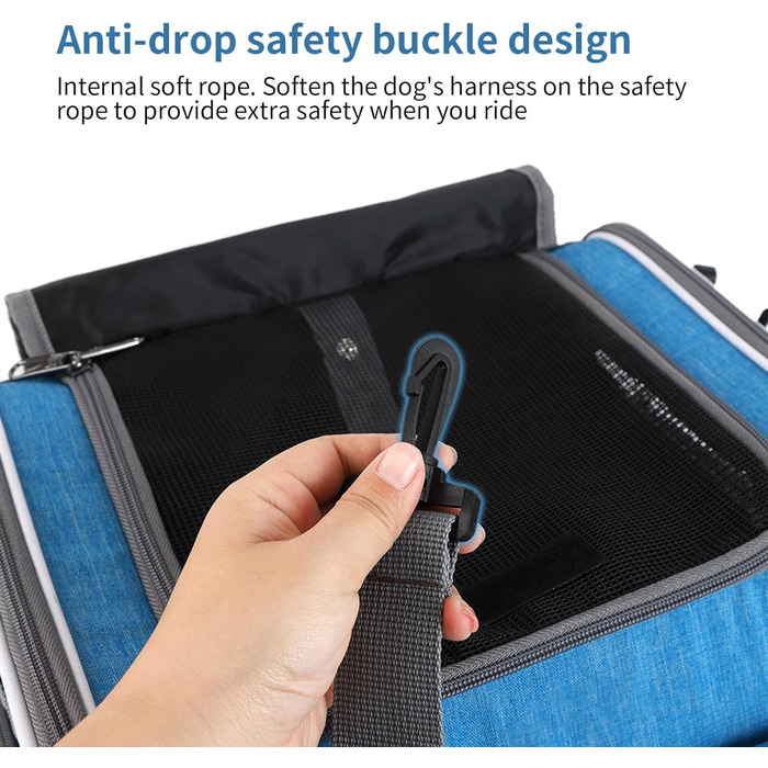 Корзина для собак на велосипед | Транспортна корзина для домашніх тварин | Дихаючий рюкзак-переноска з регулюванням для прогулянок, подорожей, кемпінгу та велопоходів