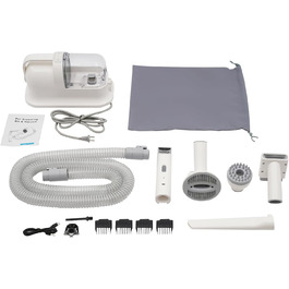 Професійна машинка для стрижки собак зі вбудованим пилососом, комплект для грумінгу тварин, 11800Pa, тиха, 5 інструментів, видалення шерсті для собак та котів