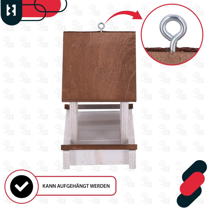 Коттарбау® годівниця для птахів зі стійкою, 310 x 1120 мм + корм 0,5 кг. Годівниця для птахів, вологостійка, для балкона, годівниця-парасолька.