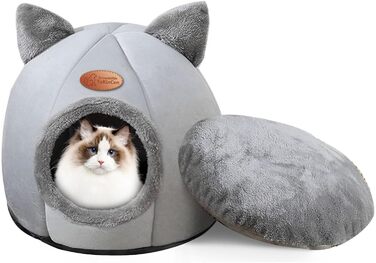 Квіткове ліжко-будиночок для котів, зелений, для маленьких та середніх котів