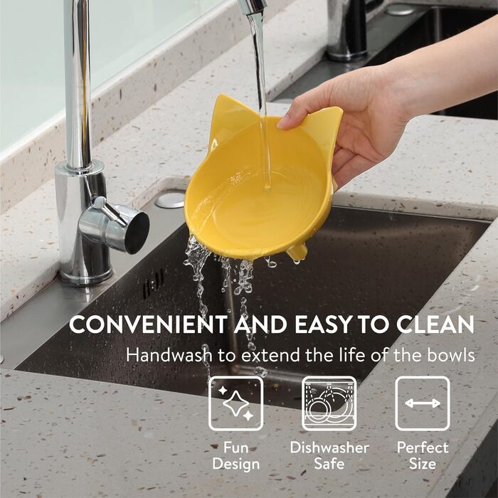 Набір мисок для котів Navaris (3 шт.) - антиковзаючі, 210 мл, для води та корму, миються в посудомийній машині