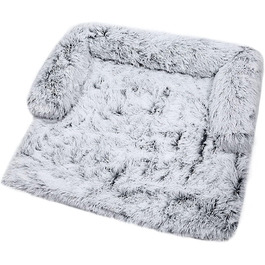 М'яка плюшева підстилка для собак, диван, заспокійне ліжко для собак, ультрам'яке хутро, лежанка для домашніх тварин, м'яка, пральна, ковдра, подушка, чохол на меблі, захист, лежанка для собак та котів (L)