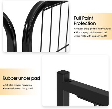 Металевий вольєр для собак BestPet з дверима, 32 панелі, розміри: 61x81,3x101,6 см