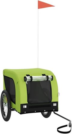 SECOLI Причіп для собак, візок для собак, бугі для собак з відбивачем. Причіп для велосипеда для собак до 45 кг, Зелений, 124 x 65 x 66 см