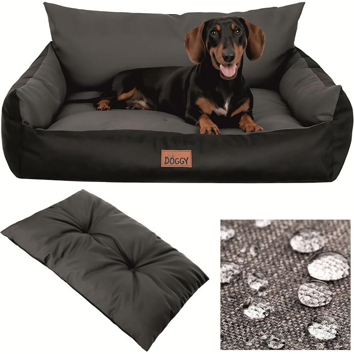 Ліжко для собак - м'яке ліжко-корзина для собак, котів, маленьких, середніх та великих собак - ліжко для собак, диванчик для собак, лежанка для собак, спальне місце - 63x48 см - Графіт L