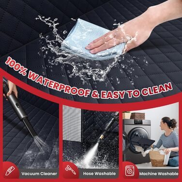 Чохол на автокрісло для собак, водовідштовхувальний, 180 кг, жорстка підкладка, зносостійкий, стійкий до подряпин, антиковзаючий, довговічний, м'яка товста шкіра, підходить для авто, SUV та вантажівок