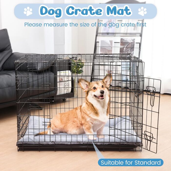 Килимок для собак Baodan, 75x50 см, сірий, для маленьких та середніх порід, з антиковзною основою