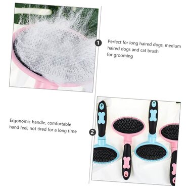 Щітка для котів та собак Happyyami: 2 шт. для догляду за шерстю, масажна, для довгошерстих, ефективне розчісування та очищення