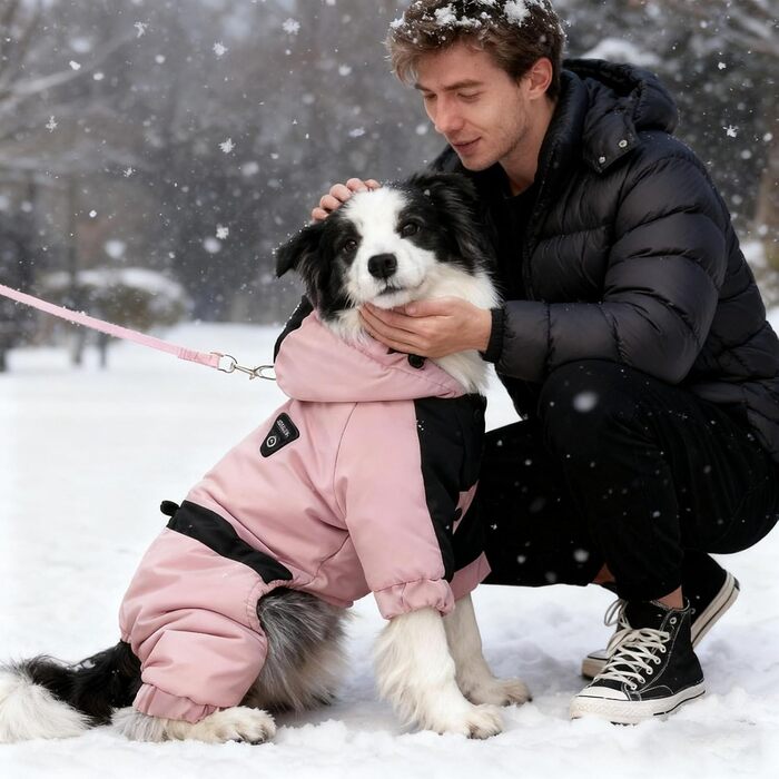 Теплий зимовий костюм для ляльки з капюшоном, 28 см